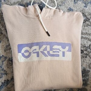 Oakley Tan Hoodie with Lavender Logo